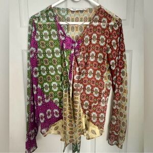 Zara blouse with front ties